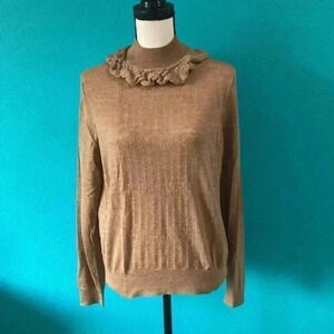 J crew merino wool brown sweater in size large